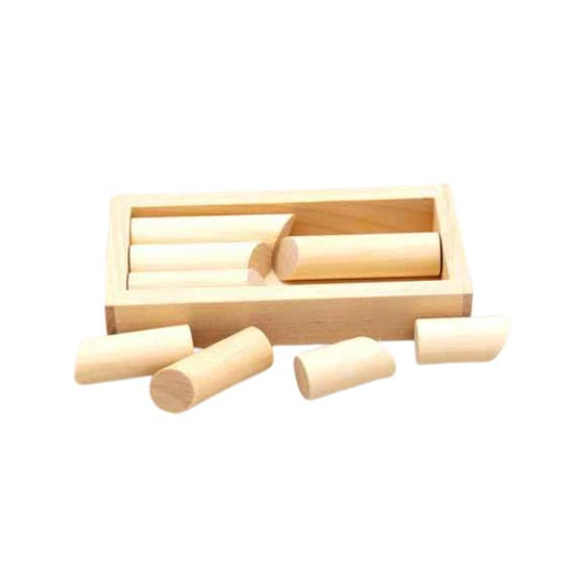 Puisista paloista koostuva pulmapeli Lox-in-box